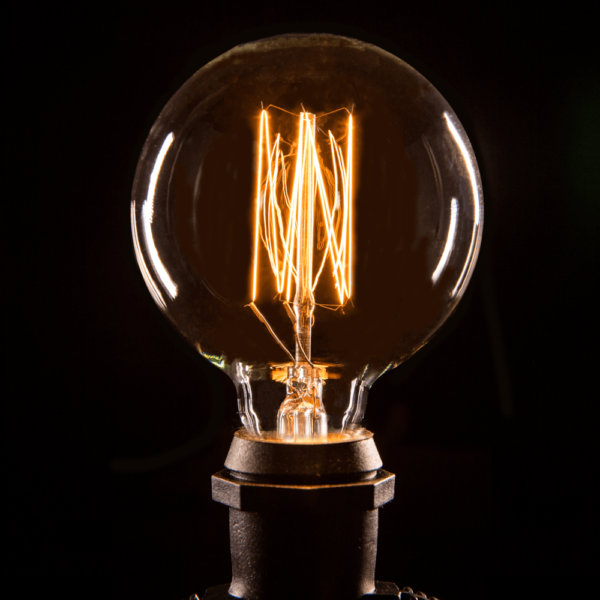 Hometown Evolution G60 Lantern Edison Light Bulb with C9-E17 Base
