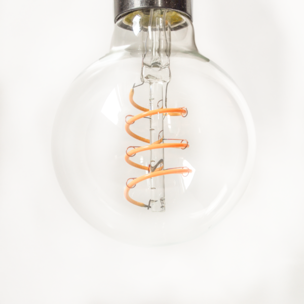 Hometown Evolution G80 LED Spiral Filament 3 Watts Light Bulb
