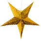Hometown Evolution Hologram Paper Star Gold Outdoor Lantern with Cord