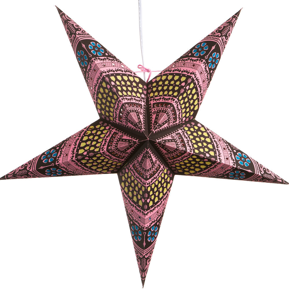 Hometown Evolution Honeycomb Paper Star Pink Outdoor Lantern
