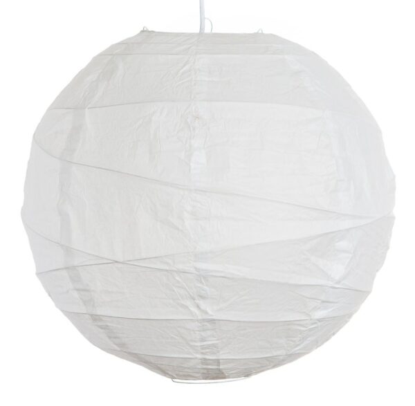 Hometown Evolution Irregular Ribbed Paper 10" Snow White Outdoor Lantern (Set of 3)