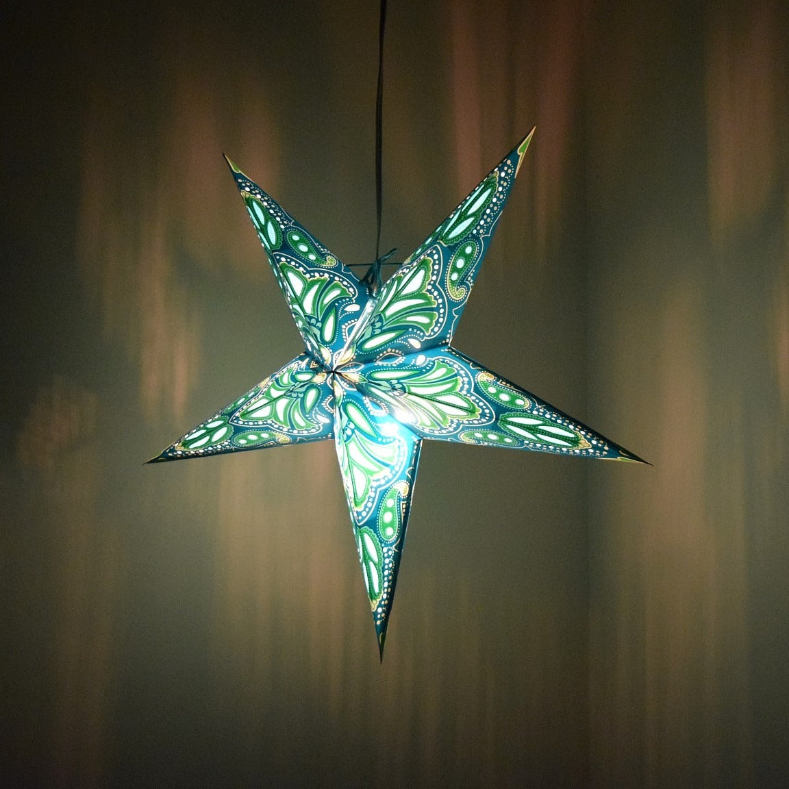 Hometown Evolution Lotus Paper Star Outdoor Lantern with Cord