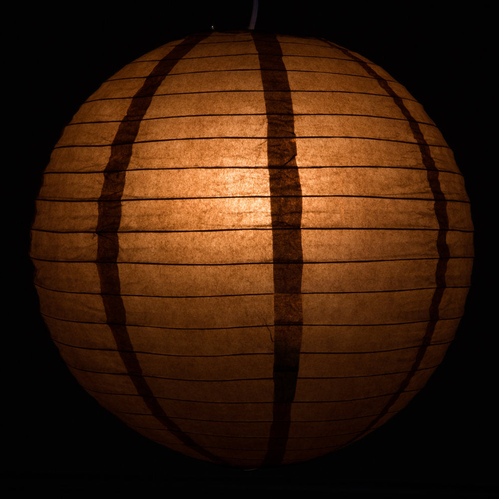 Hometown Evolution Paper 12" Brown Outdoor Lantern (Set of 3)