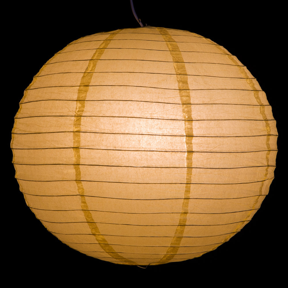 Hometown Evolution Paper 12" Light Yellow Outdoor Lantern (Set of 3)