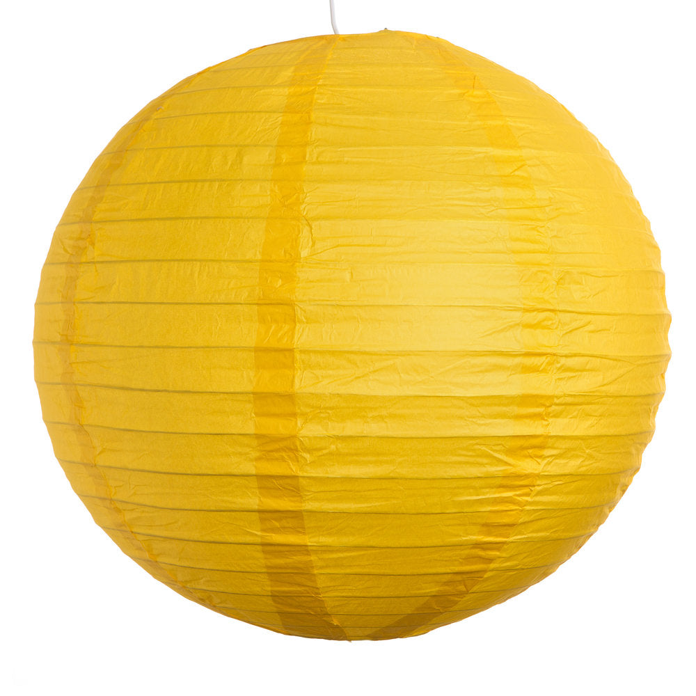 Hometown Evolution Paper 12" Yellow Outdoor Lantern (Set of 3)