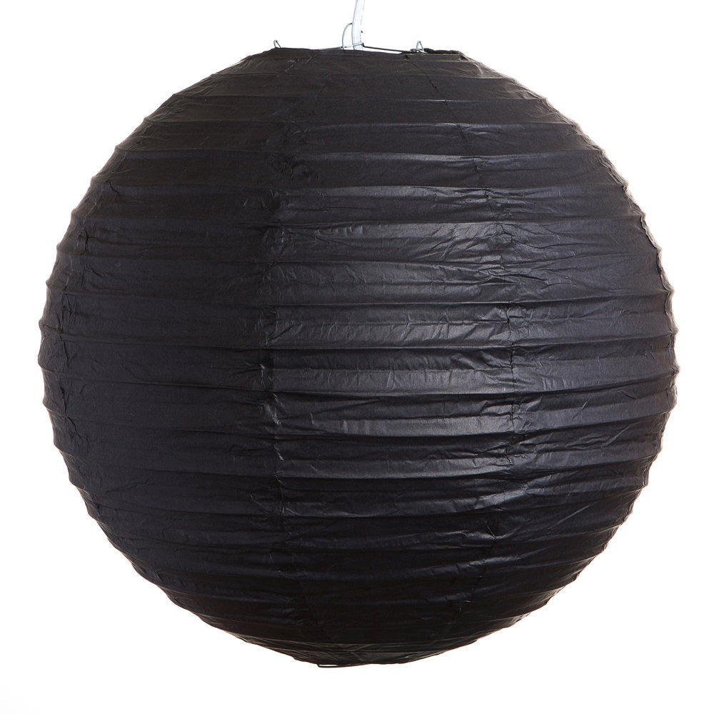 Hometown Evolution Paper 16" Black Outdoor Lantern (Set of 3)
