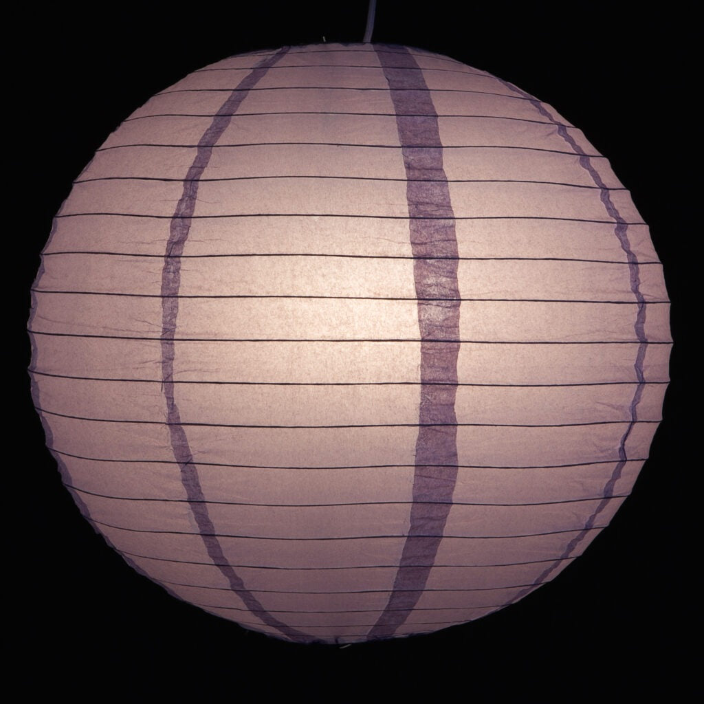 Hometown Evolution Paper 16" Light Purple Outdoor Lantern (Set of 3)