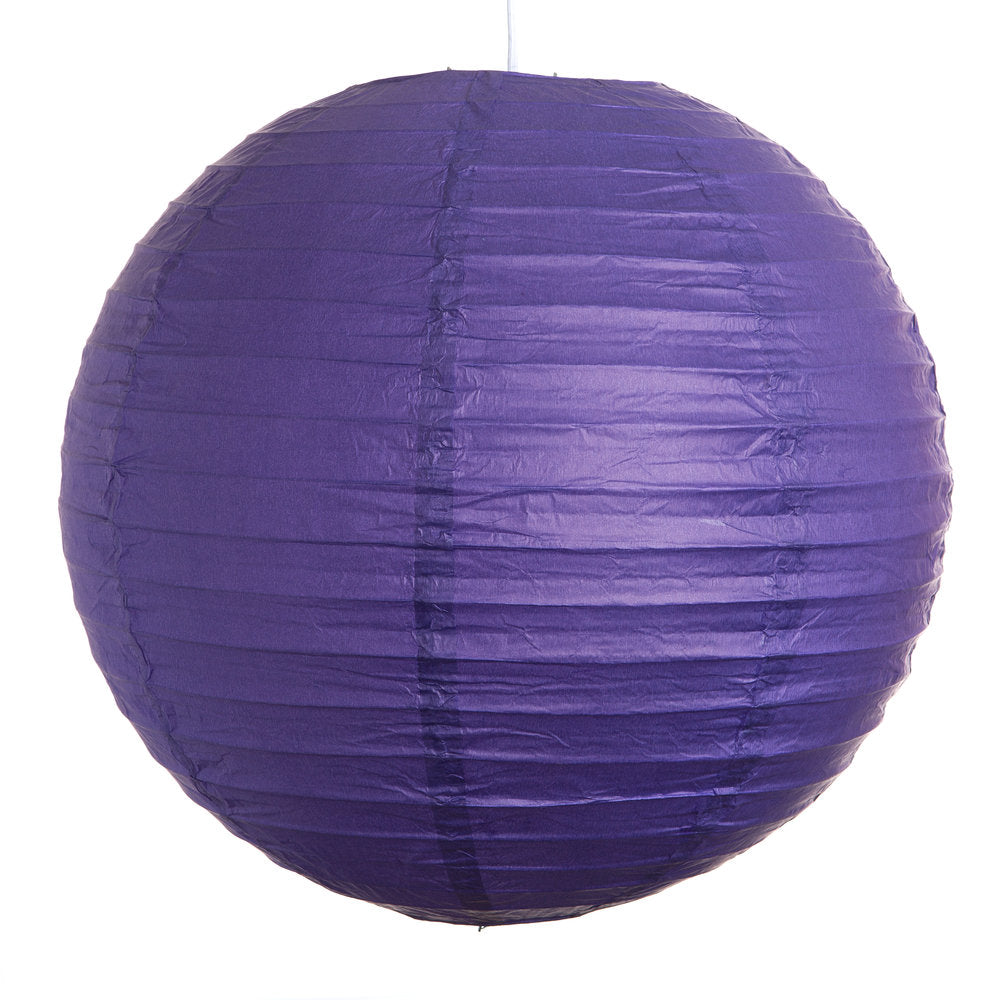Hometown Evolution Paper 16" Purple Outdoor Lantern (Set of 3)