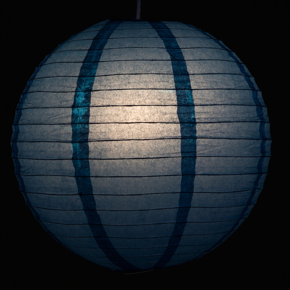 Hometown Evolution Paper 20" Dark Blue Outdoor Lantern (Set of 3)