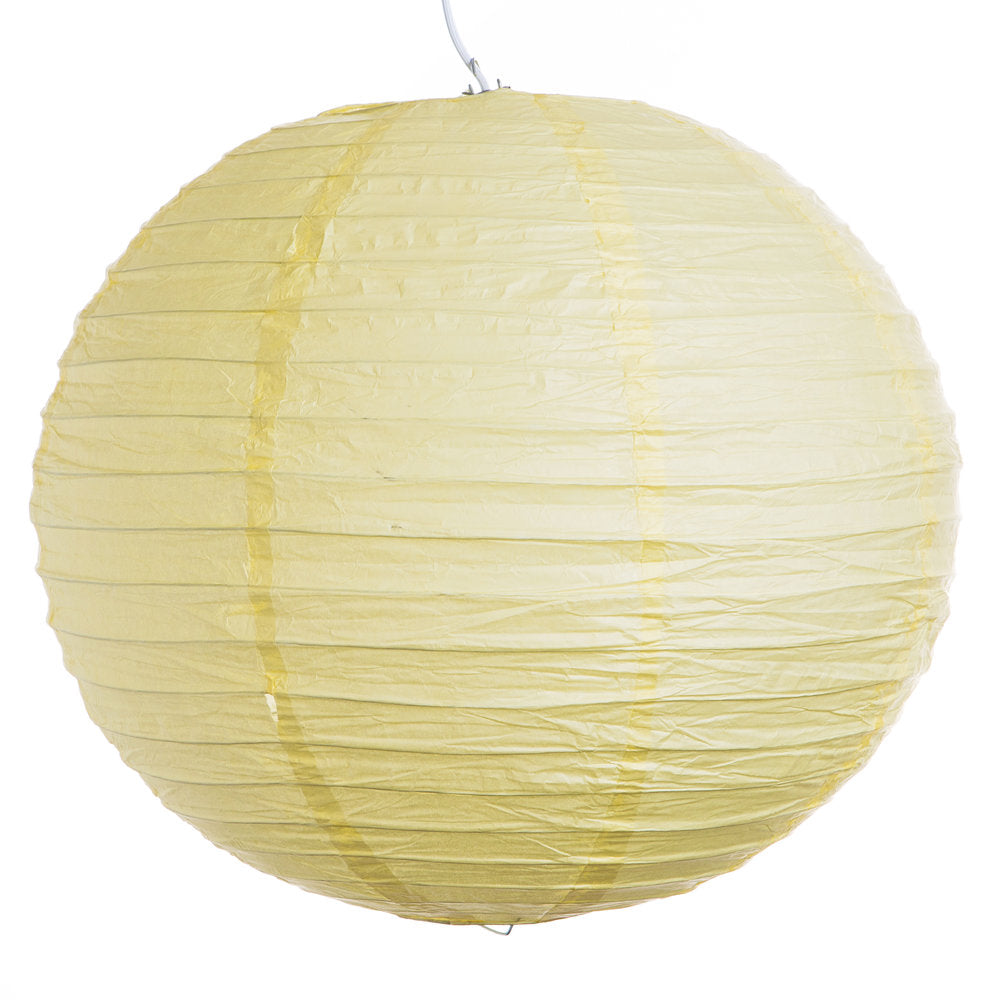 Hometown Evolution Paper 20" Light Yellow Outdoor Lantern (Set of 3)