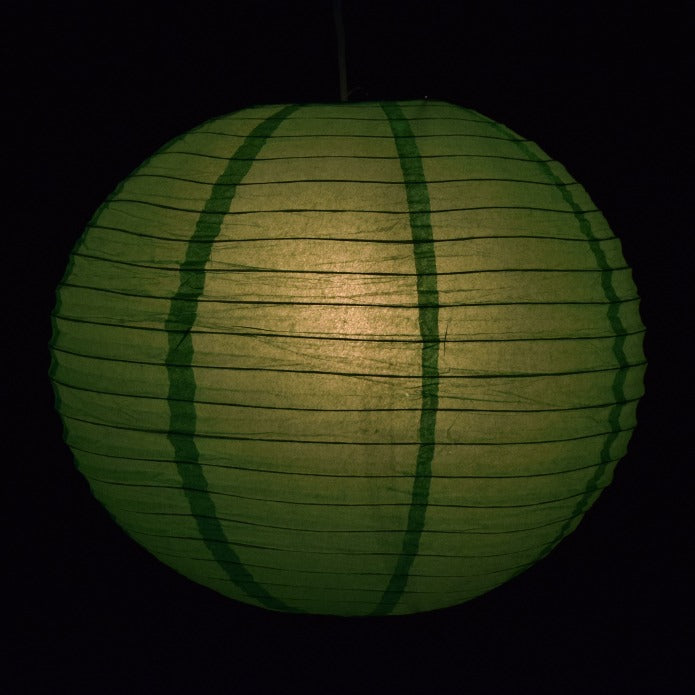 Hometown Evolution Paper 20" Medium Green Outdoor Lantern (Set of 3)