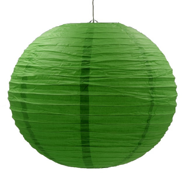 Hometown Evolution Paper 20" Medium Green Outdoor Lantern (Set of 3)