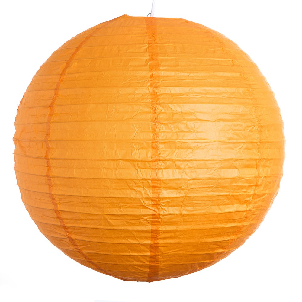 Hometown Evolution Paper 20" Orange Outdoor Lantern (Set of 3)