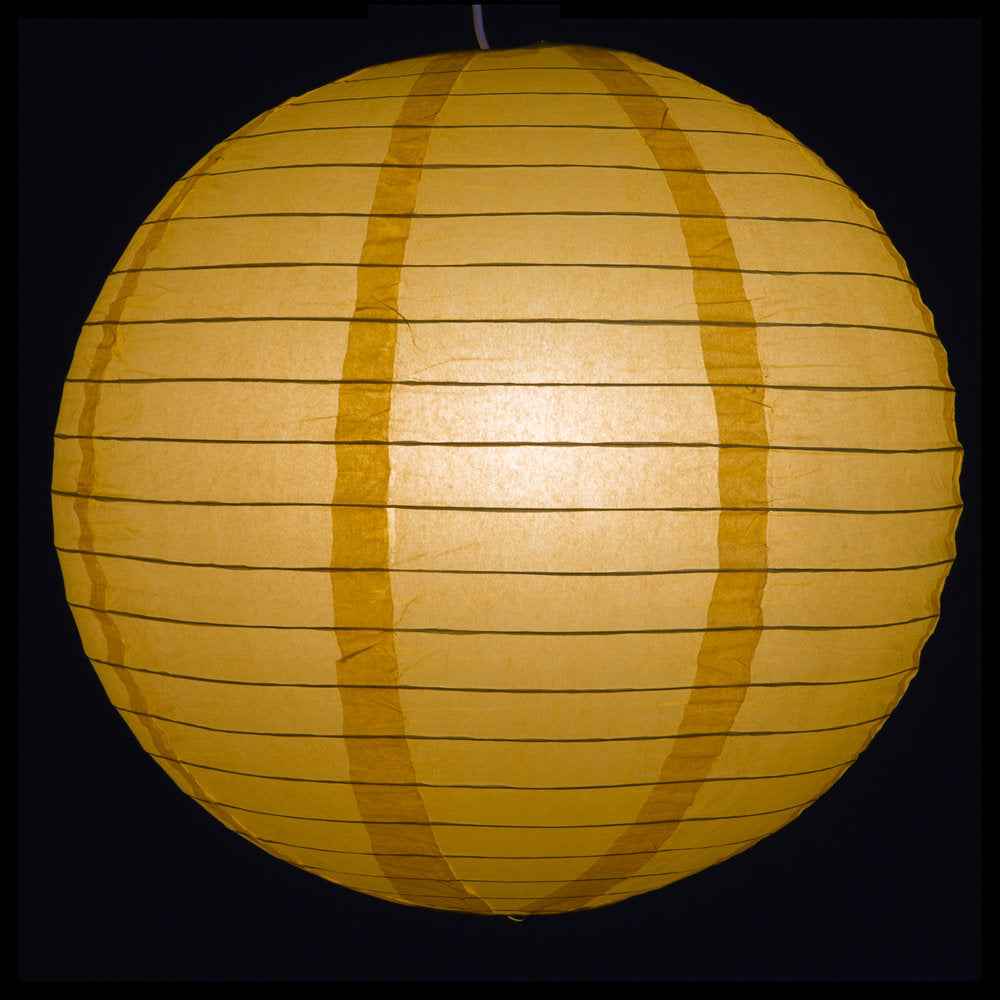 Hometown Evolution Paper 20" Yellow Outdoor Lantern (Set of 3)