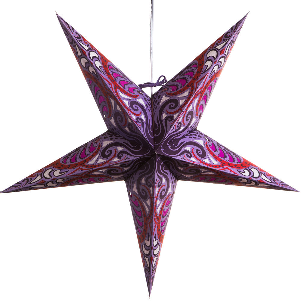 Hometown Evolution Paper Star Lavender Pink Obsession Outdoor Lantern with Cord