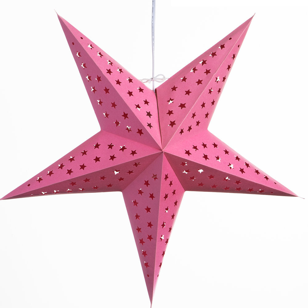 Hometown Evolution Paper Star Pink Unity Outdoor Lantern with Cord
