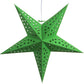 Hometown Evolution Paper Star Solid Green Outdoor Lantern with Cord