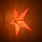 Hometown Evolution Paper Star Solid Orange Outdoor Lantern