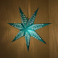Hometown Evolution Polaris Paper Star Turquoise Outdoor Lantern with Cord