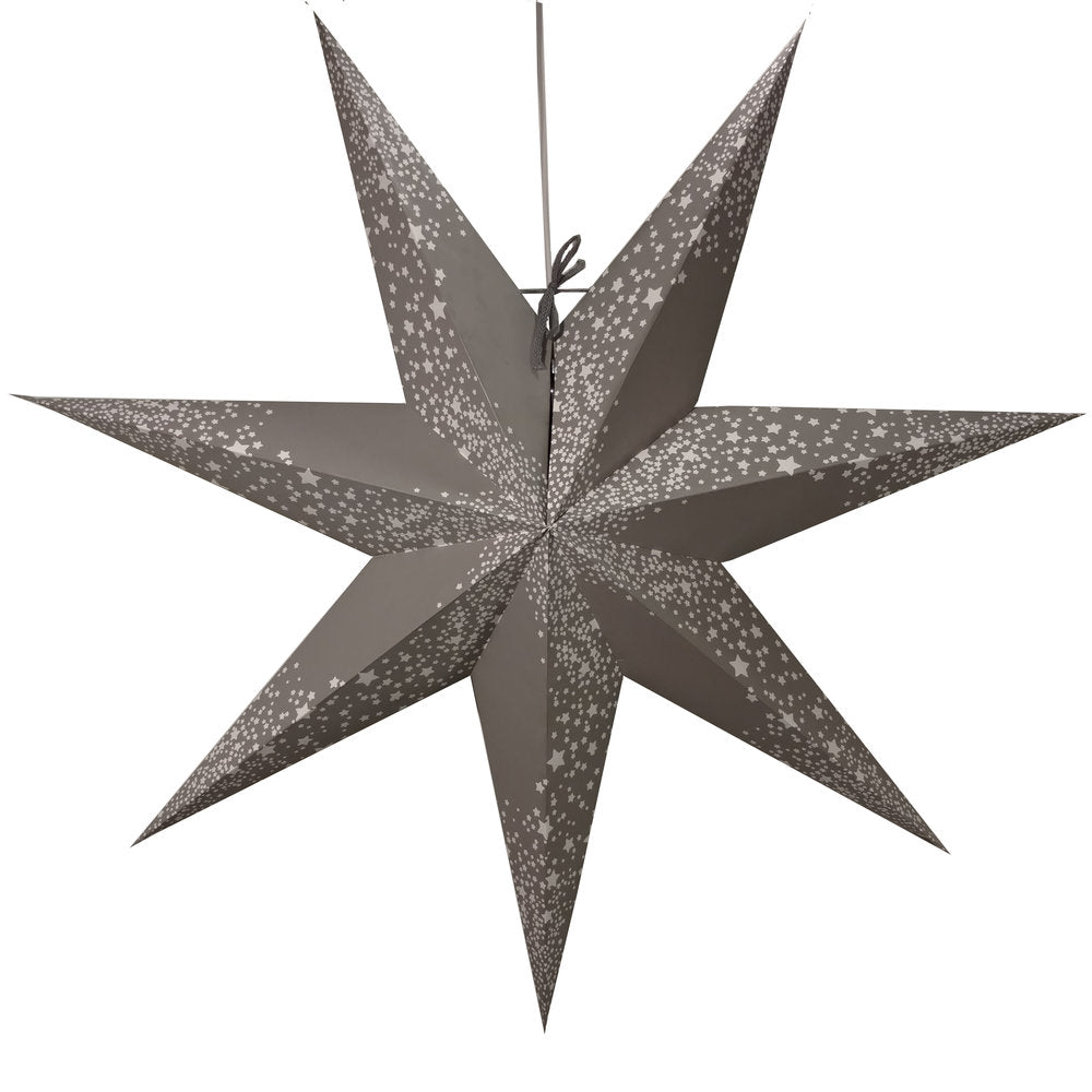 Hometown Evolution Rigel Paper Star Gray Outdoor Lantern with Cord