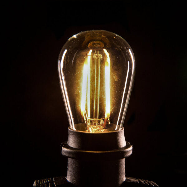 Hometown Evolution S14 Double LED Filament E26 Commercial 48 Foot String Light Set with Suspended Socket