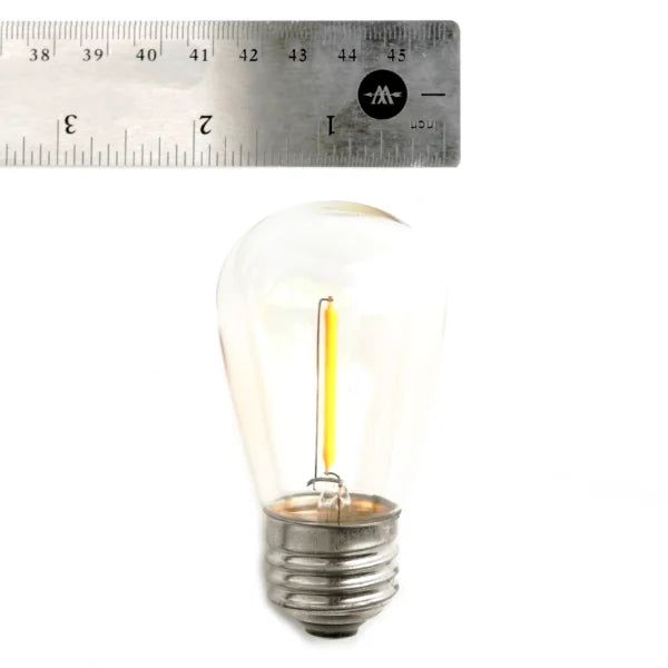 Hometown Evolution S14 Plastic LED Filament Light Bulb with E26 Base (Box of 25)