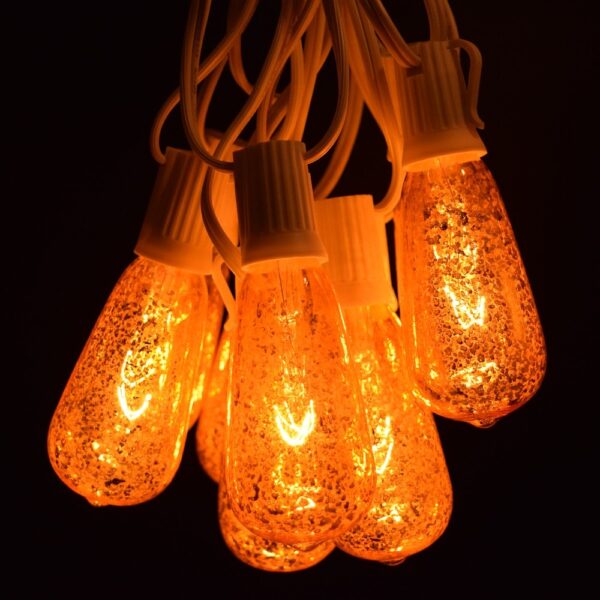 Hometown Evolution ST40 50 Foot Mercury Gold String Light Set with White Wire