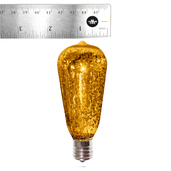 Hometown Evolution ST40 Mercury Gold Light Bulb with C9-E17 Base (Box of 25)