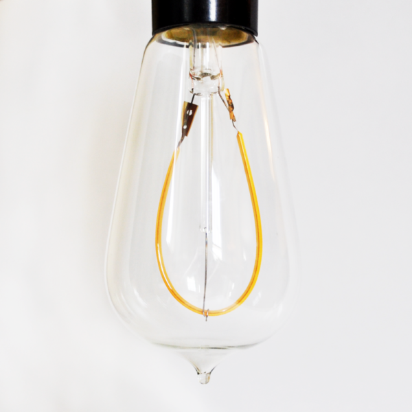 Hometown Evolution ST58 LED Curved Filament 3 Watts Light Bulb