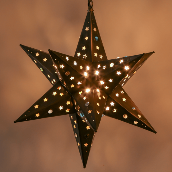 Hometown Evolution Star Cut 18" Tin Star Light with Marbles