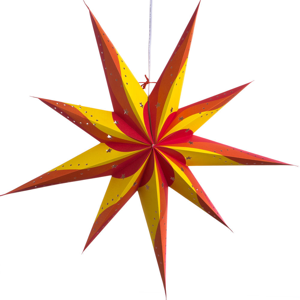 Hometown Evolution Surya 9 Pointed Paper Star Outdoor Lantern with Cord