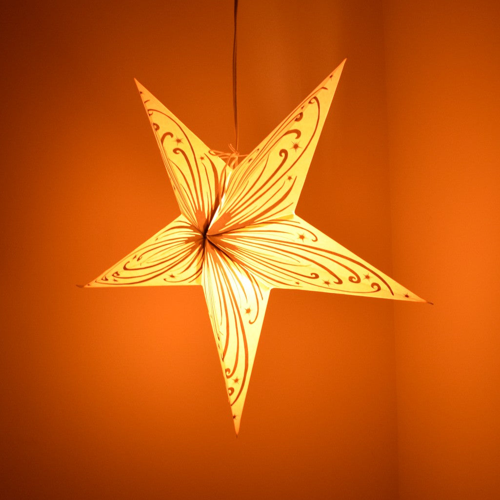 Hometown Evolution Swirl Power Paper Star Outdoor Lantern