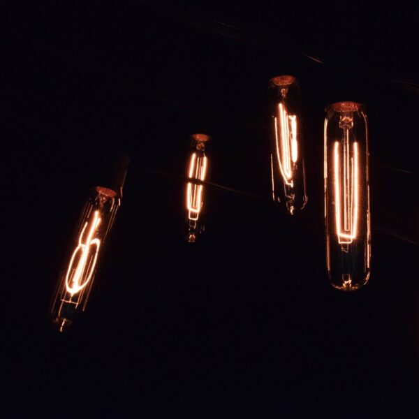 Hometown Evolution T25 Tube Edison 10 Foot String Light Set with Black wire