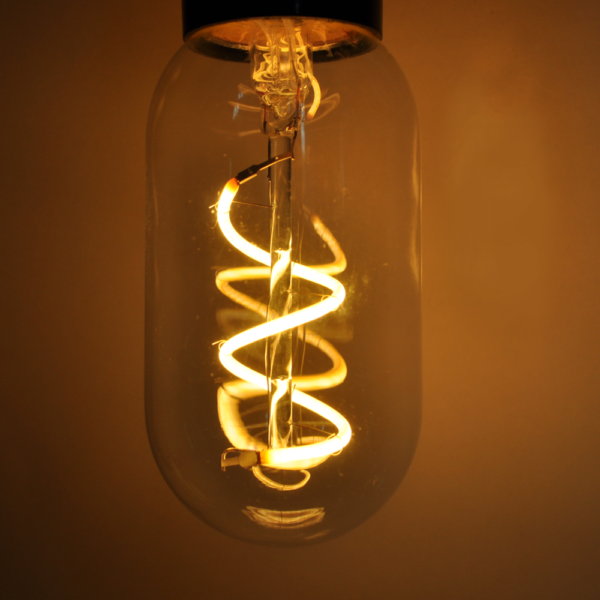 Hometown Evolution T45 LED Spiral Filament 3 Watts Light Bulb