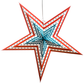 Hometown Evolution US Flag Paper Star Outdoor Lantern