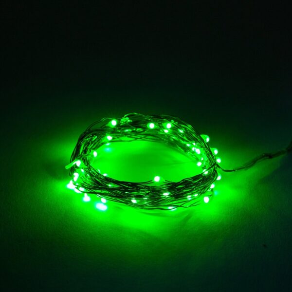 Hometown Evolution Waterproof 6 Foot Green Battery Operated LED Fairy Light with 20 Micro LED Lights on Copper Wire