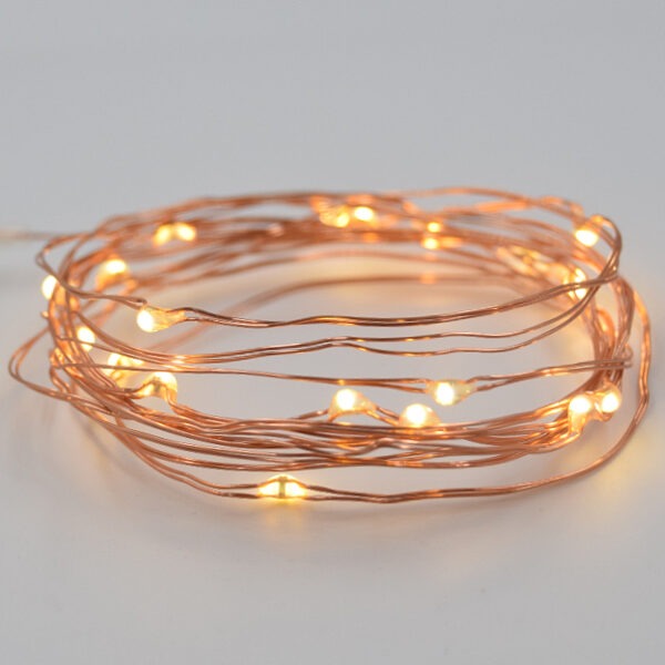 Hometown Evolution Waterproof 6 Foot Warm White Battery Operated LED Fairy Light with 20 Micro LED Lights on Copper Wire