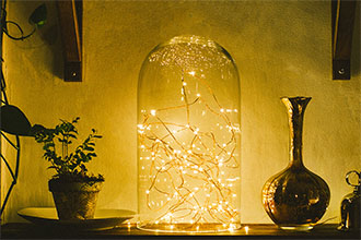Hometown Evolution Waterproof 6 Foot Warm White Battery Operated LED Fairy Light with 20 Micro LED Lights on Copper Wire