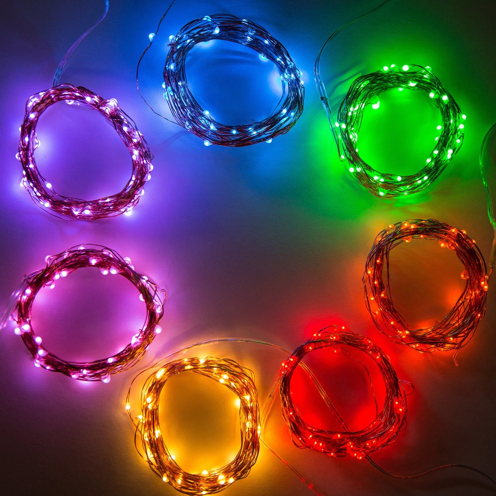 Hometown Evolution Waterproof 6 Foot Yellow Battery Operated LED Fairy Light with 20 Micro LED Lights on Copper Wire