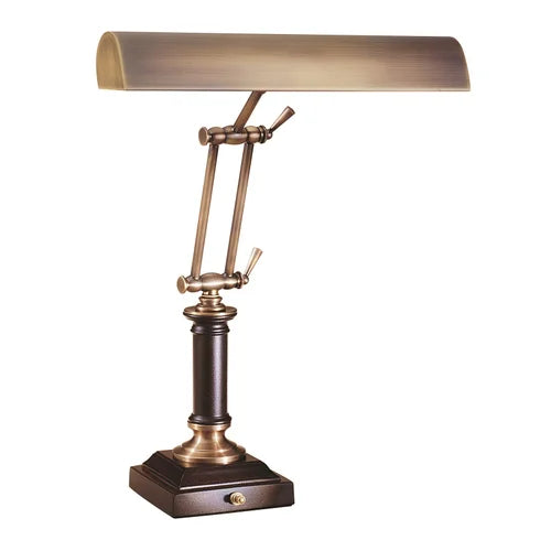House of Troy 14" Antique Brass with Cordovan Accents Desk/Piano Lamp-P14-233-C71