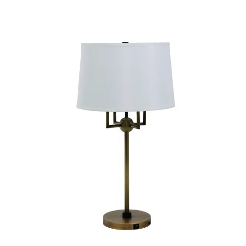 House of Troy A750-Antique Brass/Black Alpine table