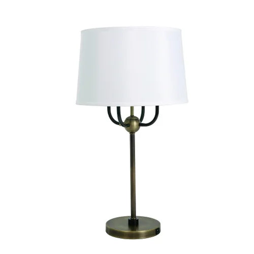 House of Troy A751-Antique Brass/Hammered Bronze Alpine Table