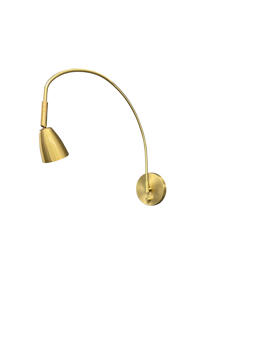 House of Troy Advent Arch LED 5" Natural Brass Library Light