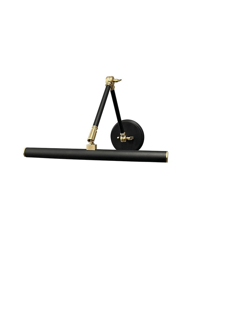 House of Troy Amelia 14" Black and Polished Brass Picture Light