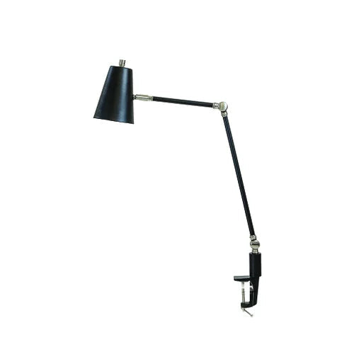 House of Troy Aria Task Black/Satin Nickel Table Lamp