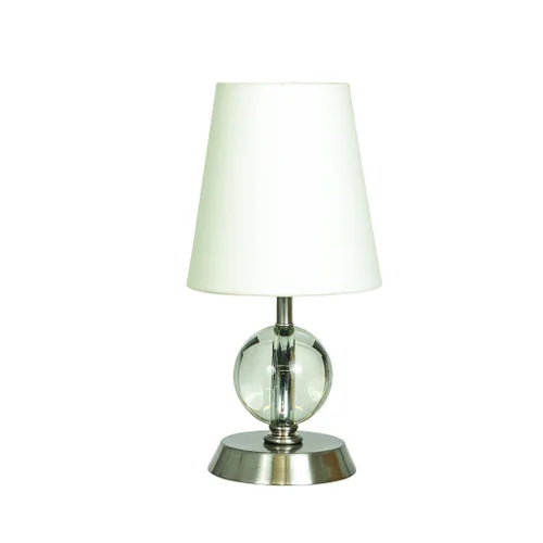 House of Troy B201 Bryson Crystal Ball Satin Nickel Table Lamp