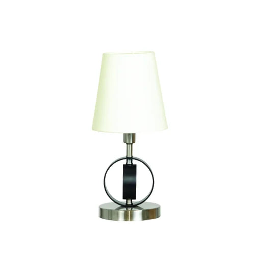 House of Troy B209 Bryson Mini 4" Ring Satin Nickel with Black Ring Table Lamp