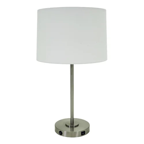 House of Troy Brandon 28" Satin Nickel Table Lamp