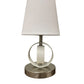 House of Troy Bryson Mini 6" satin nickel/white Table Lamp