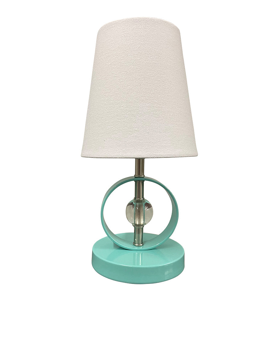 House of Troy Bryson Mini 7" Satin Nickel and Mint Table Lamp